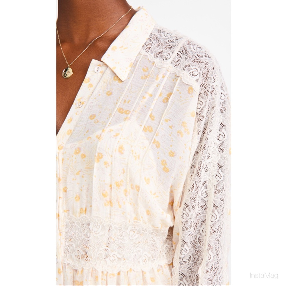 FREE PEOPLE Sheer Romance Floral Mini Dress - Picture 3 of 13